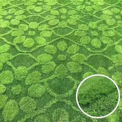 geometrische Zahl artficial Gras, Grasteppich mit Logo